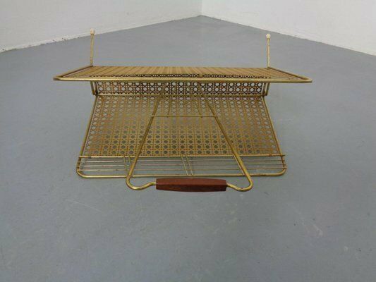 photo vinterior French Metal Magazine Rack, 1960s