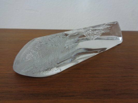 photo buy Large Crystal Glass Cat Sculpture By Mats Jonasson For Maler As, Sweden, 1980s