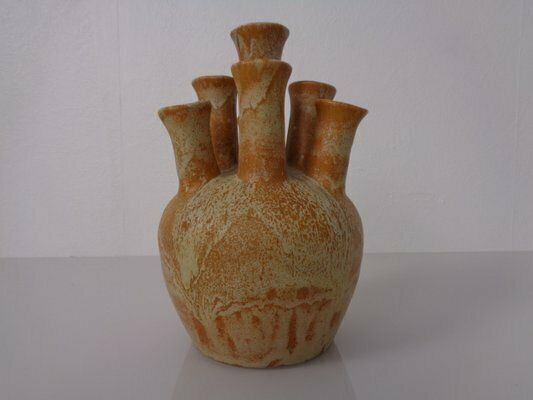 German Studio Ceramic Mushroom Vase By Lu & Gerd Grove, Lübeck, 1960s