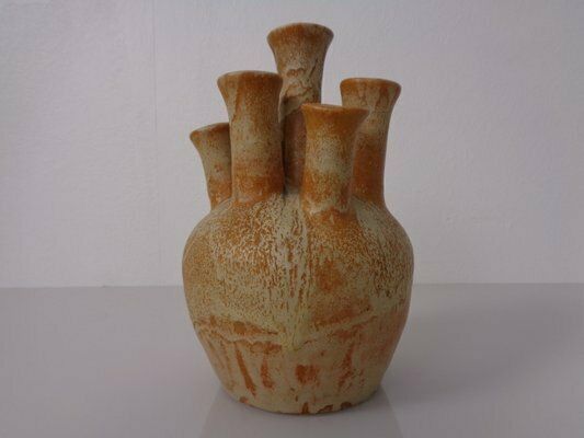 German Studio Ceramic Mushroom Vase By Lu & Gerd Grove, Lübeck, 1960s photo vinterior