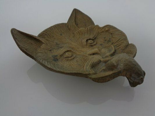 Vintage Bronze Cat With Mouse Ashtray, France, 1960s photo furniture