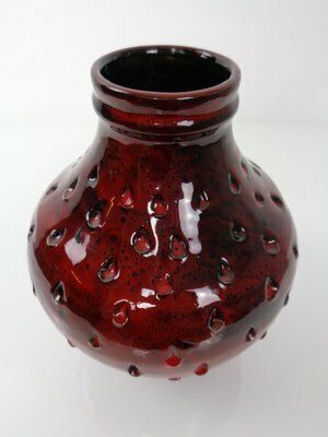 Italian Strawberry Ceramic Vase By Fratelli Fanciullacci For Bitossi, 1960s photo vintage