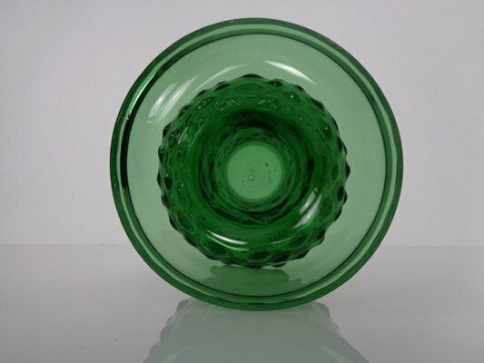 200.0 Italian Green Bubble Glass Vase By Empoli, 1960s, Set Of 3 photo
