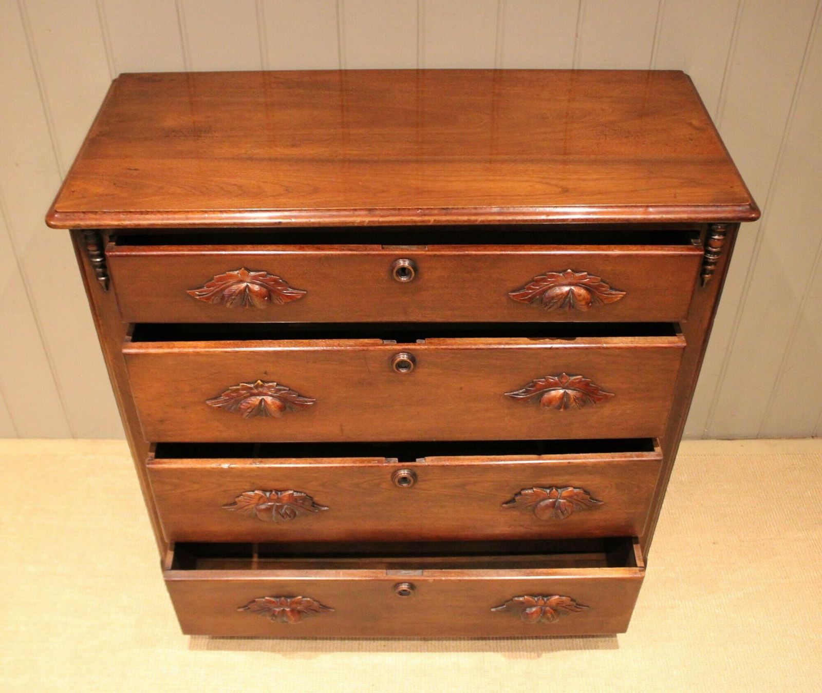 Late 19th Century Walnut Chest Of Drawers photo 575.0
