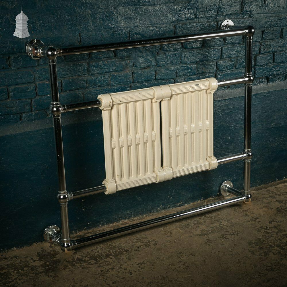 Radiator Towel Rail, Mid Century, Chrome
