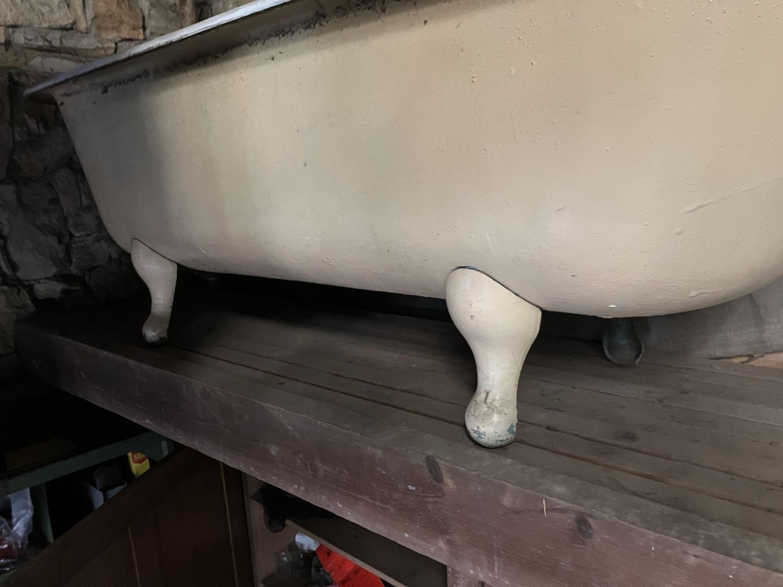 Cast Iron Roll Top Bath On Feet photo for sale