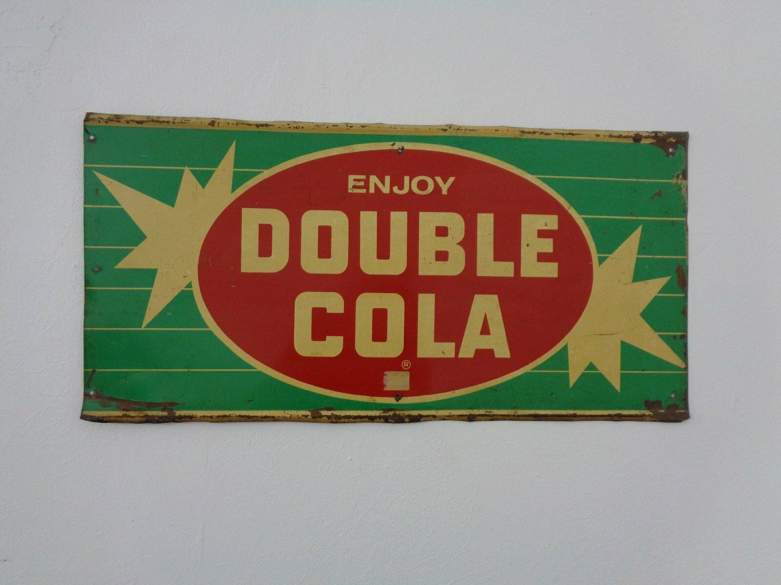 photo furniture Tin Enjoy Double Cola Sign, USA, 1960s