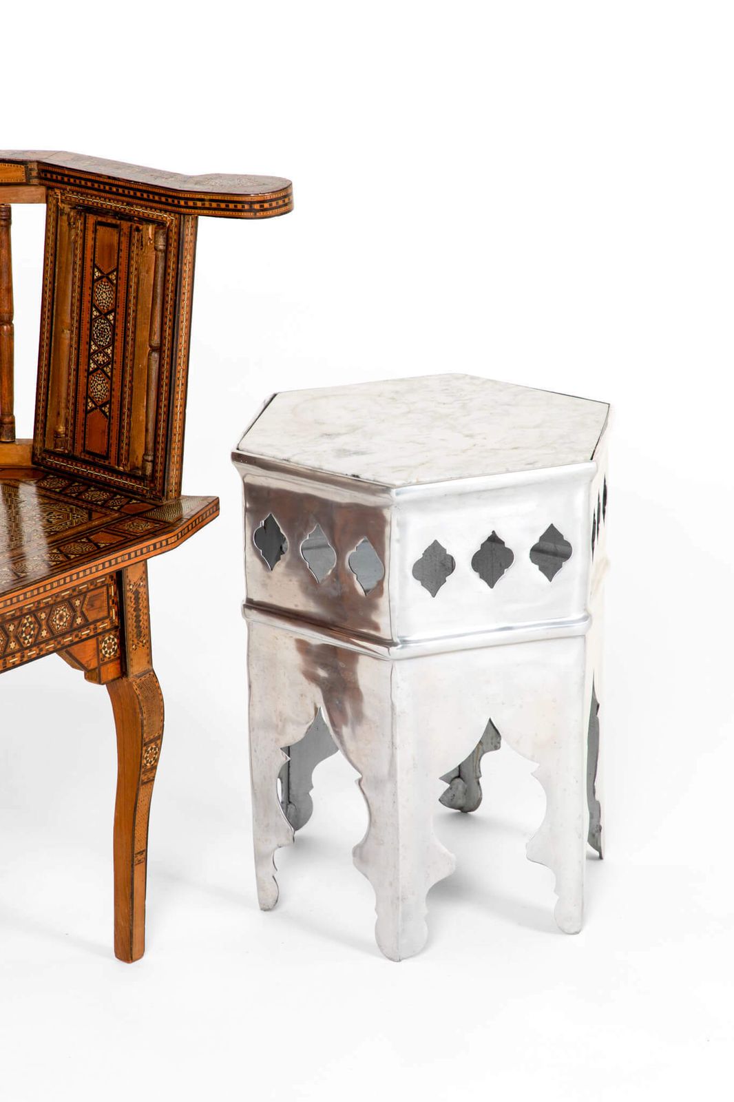 photo vinterior Moorish Side Table, Early 20th Century