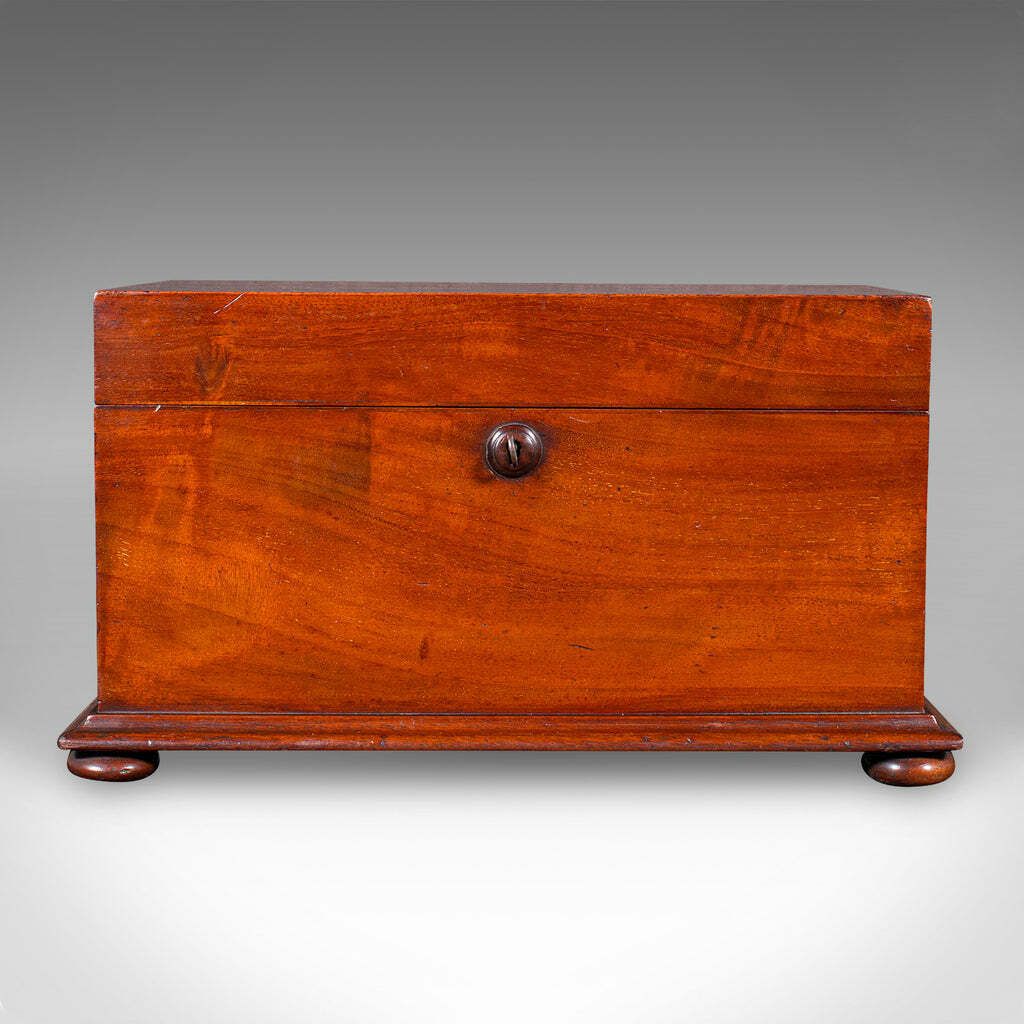 Antique Loose Tea Caddy, English, Dual Compartment Beverage Case, Regency, 1820 photo for sale