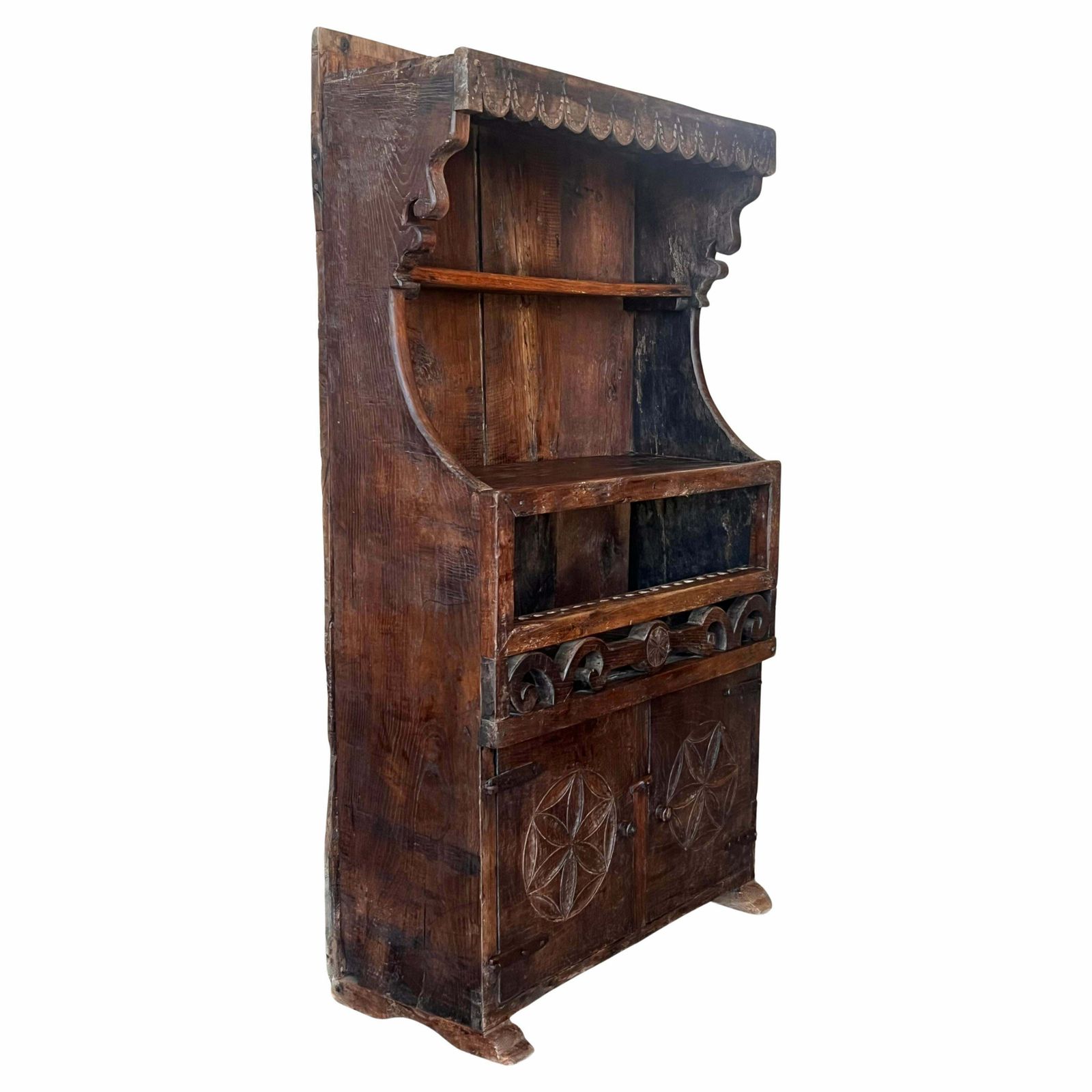 19th Century Cupboard Or Cabinet, Walnut, Castillian Influence, Spain, Restored