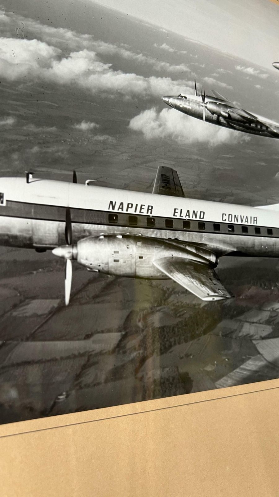 Vintage Photograph For 1956 Napier Aviation Ad Turbo Prop Engine Eland Depicting Convair, Ambassador And Varsity Planes photo Art