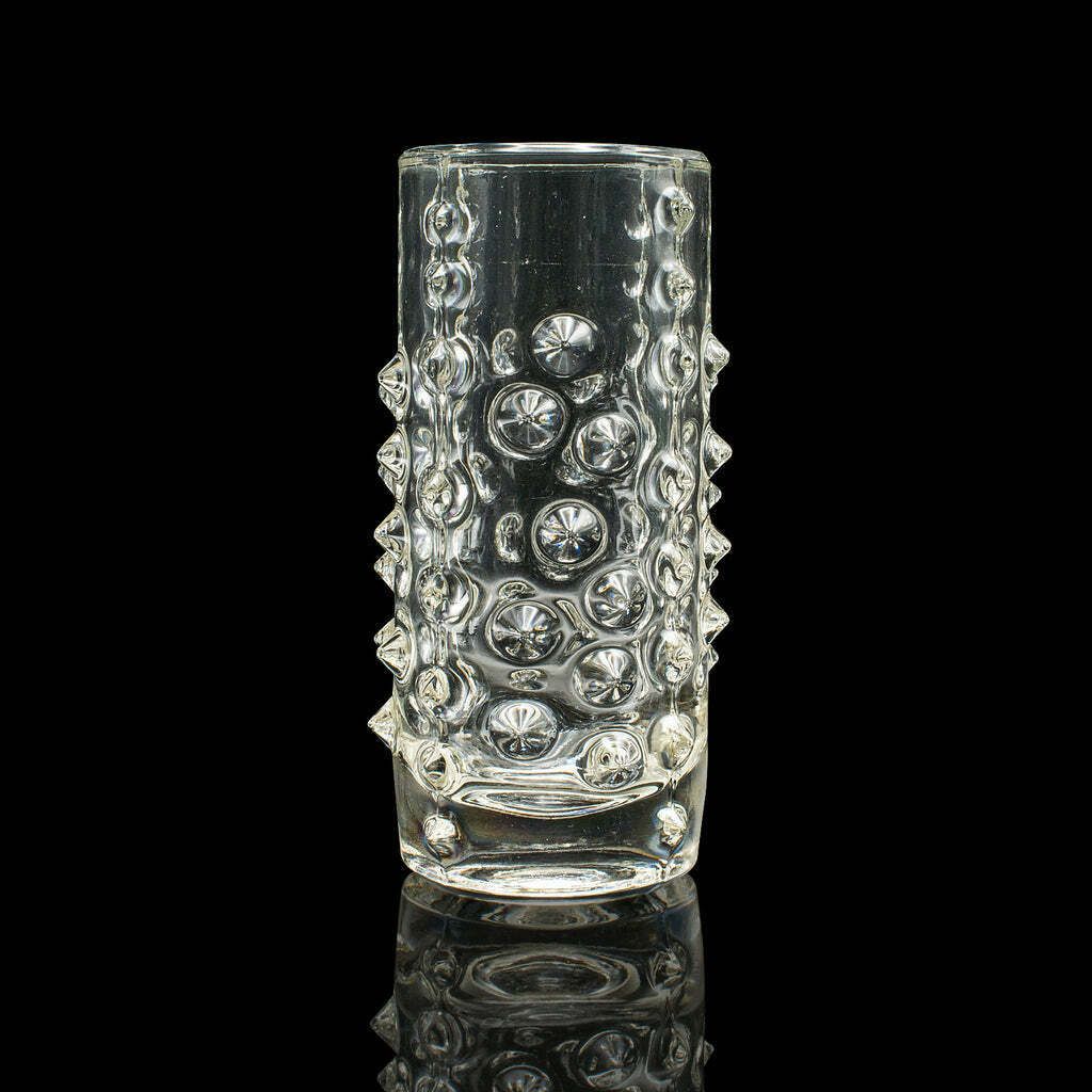 Small Vintage Bohemian Flower Vase, Czech, Art Glass, Posy Sleeve, Circa 1970 photo Home Decor
