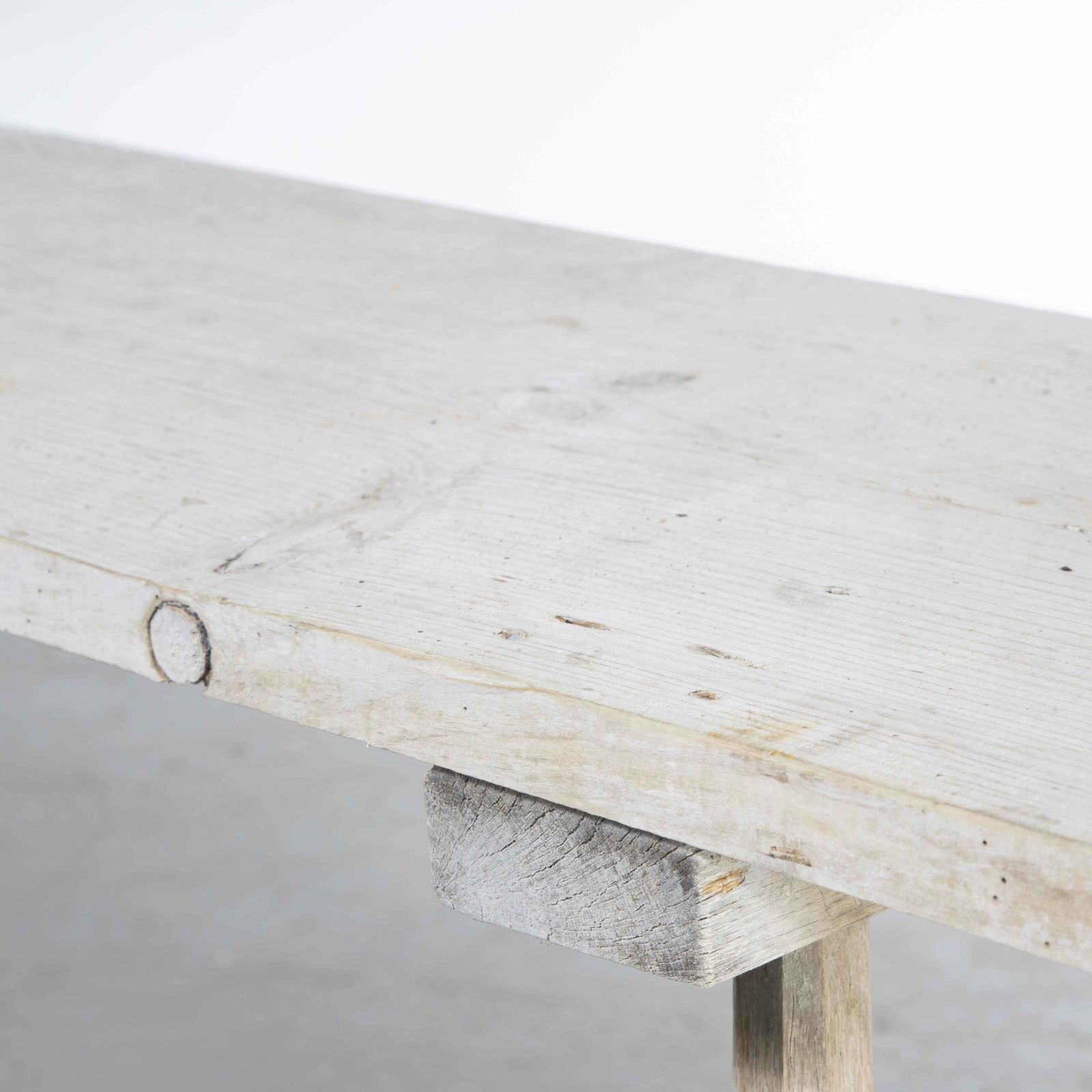 19th Century Original French Washing Table Scrubbed And Bleached Top photo for sale