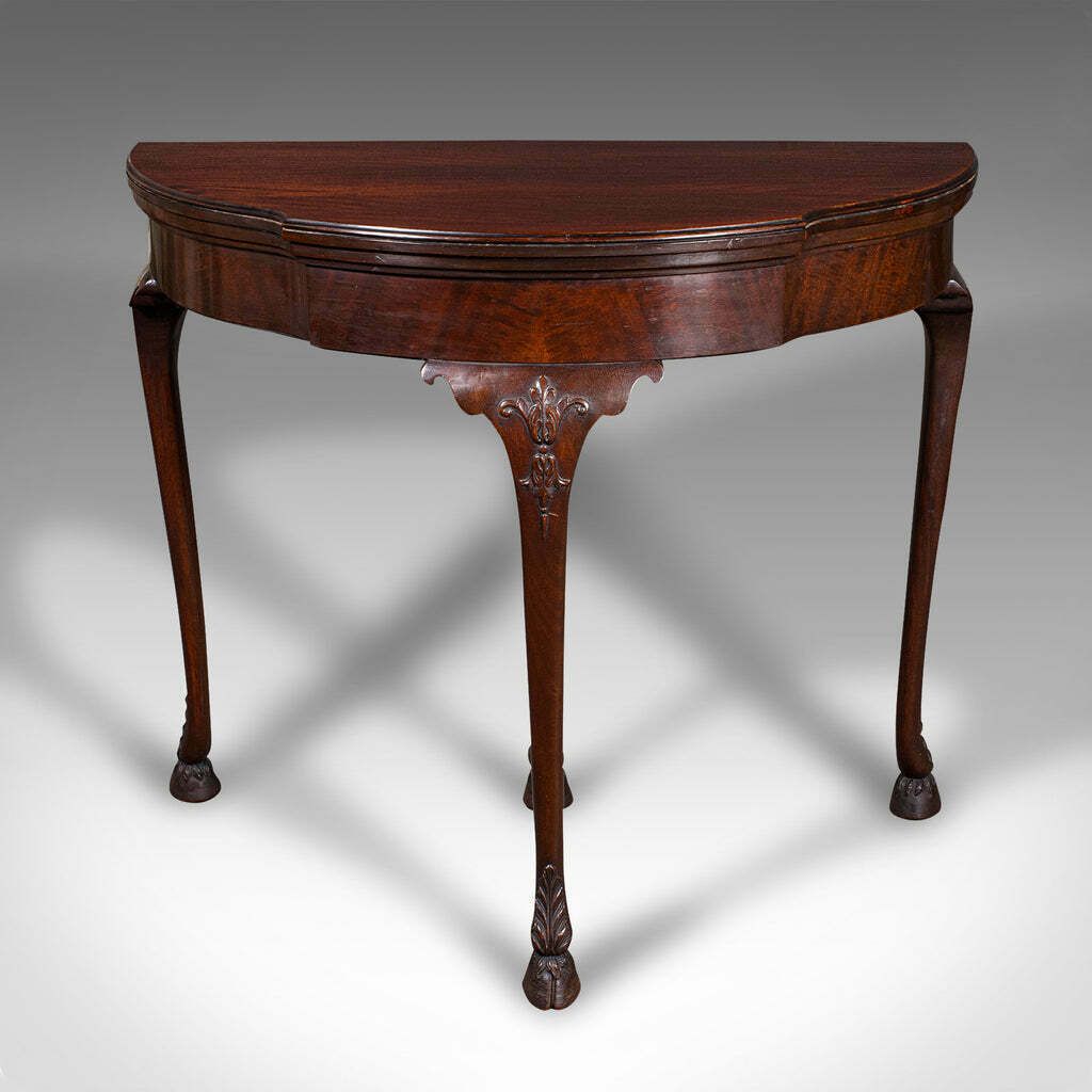 Antique Georgian Revival Card Table, English, Folding, Games, Victorian, C.1890 photo for sale