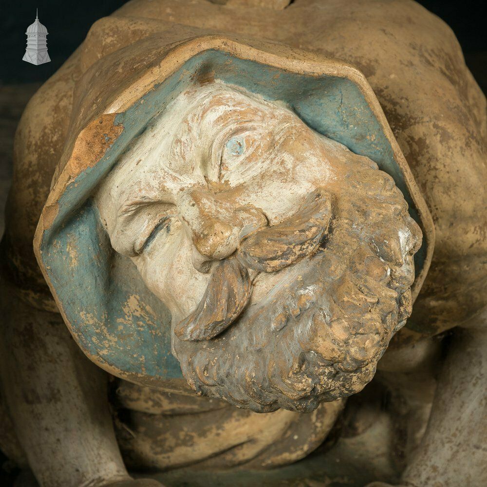Terracota German Gnomes, 19th C Garden Plinths photo Garden Decor