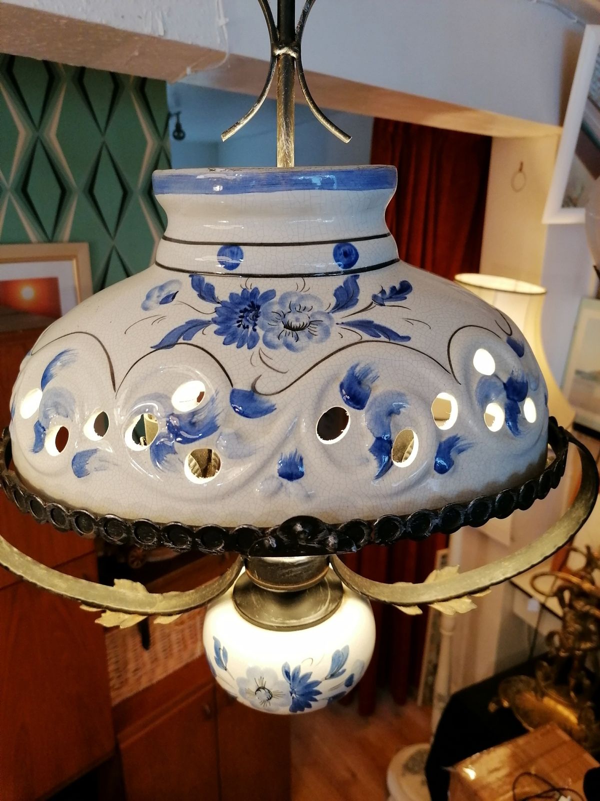 Vintage Pendant Light    Superb Dutch Design. Lovely!   £125 Ref 5190 photo 125.0