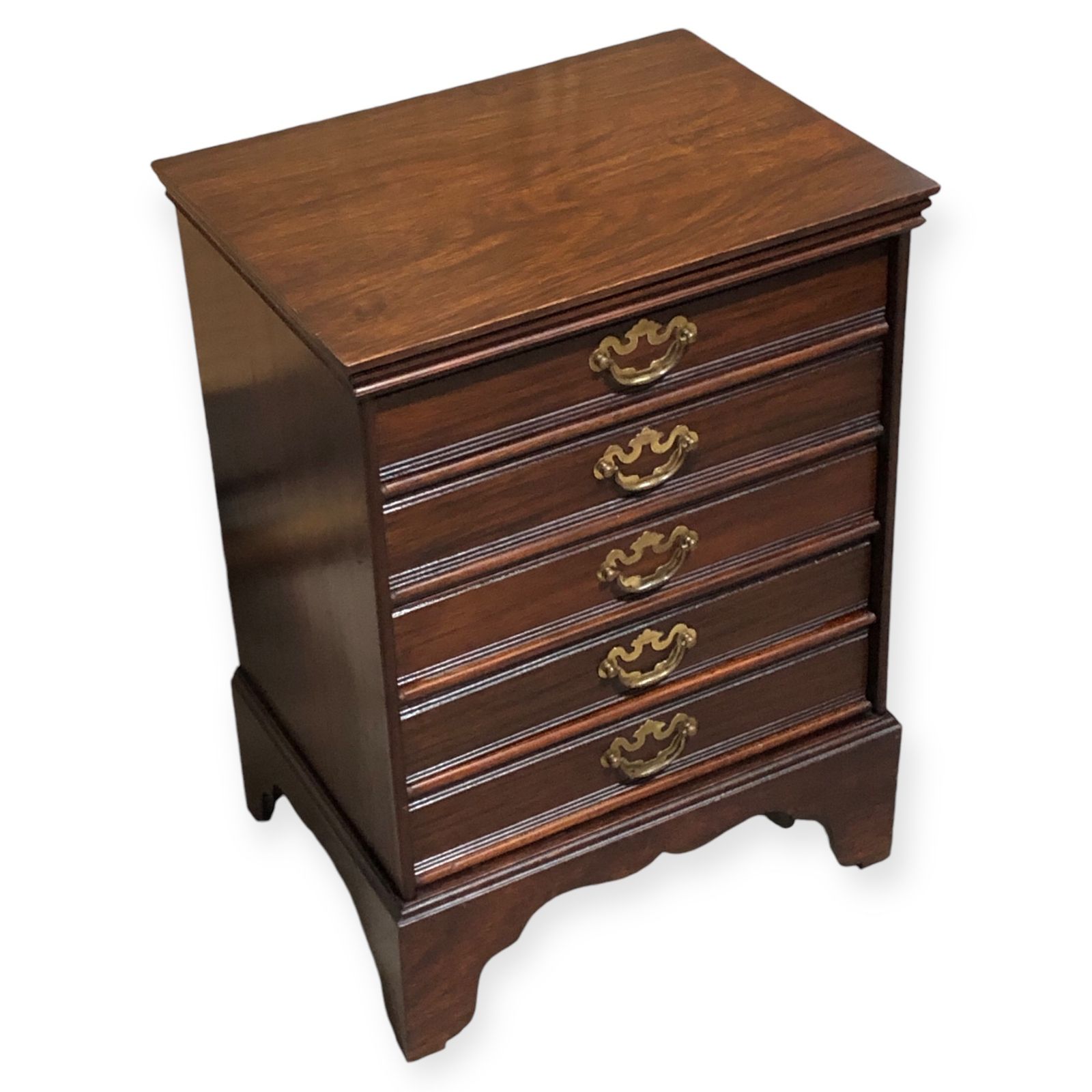 Handsome Antique Dwarf Music Cabinet / Small Music Chest photo Furniture