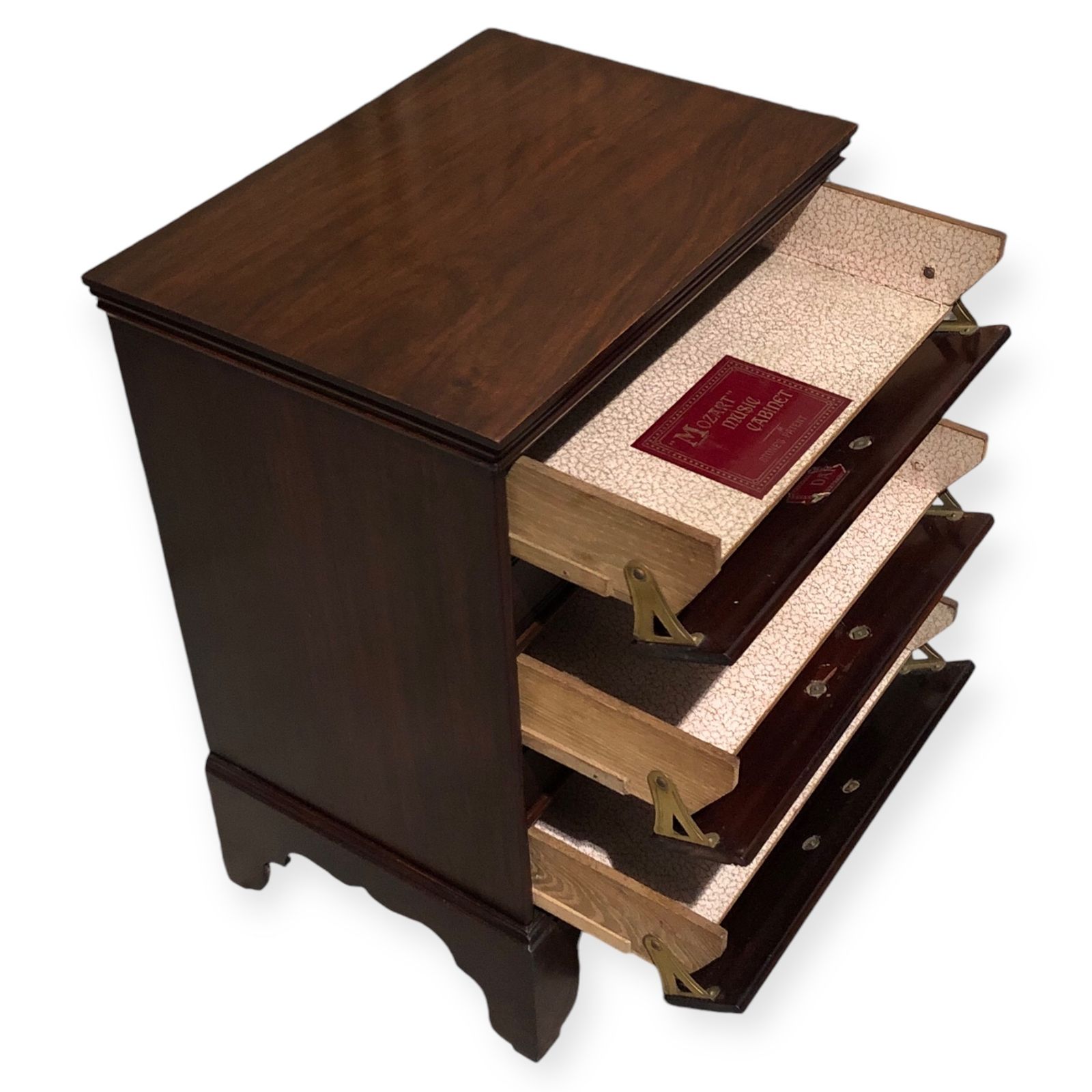 Handsome Antique Dwarf Music Cabinet / Small Music Chest photo 349.0