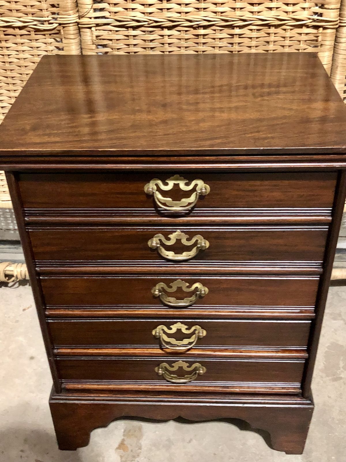 photo for sale Handsome Antique Dwarf Music Cabinet / Small Music Chest