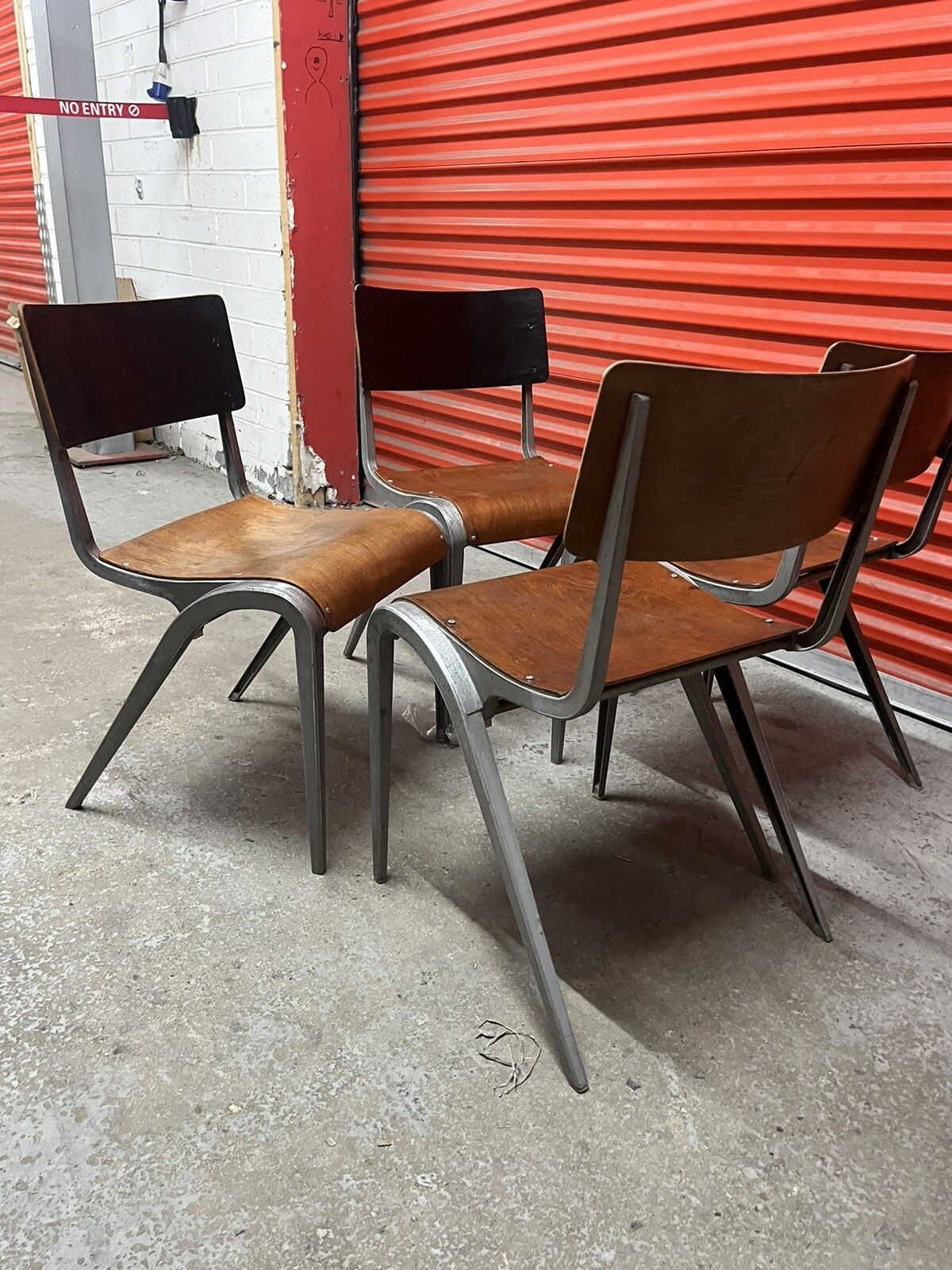 Esavian Stacking Chair By James Leonard 1950s Rare Wide Frame photo Furniture