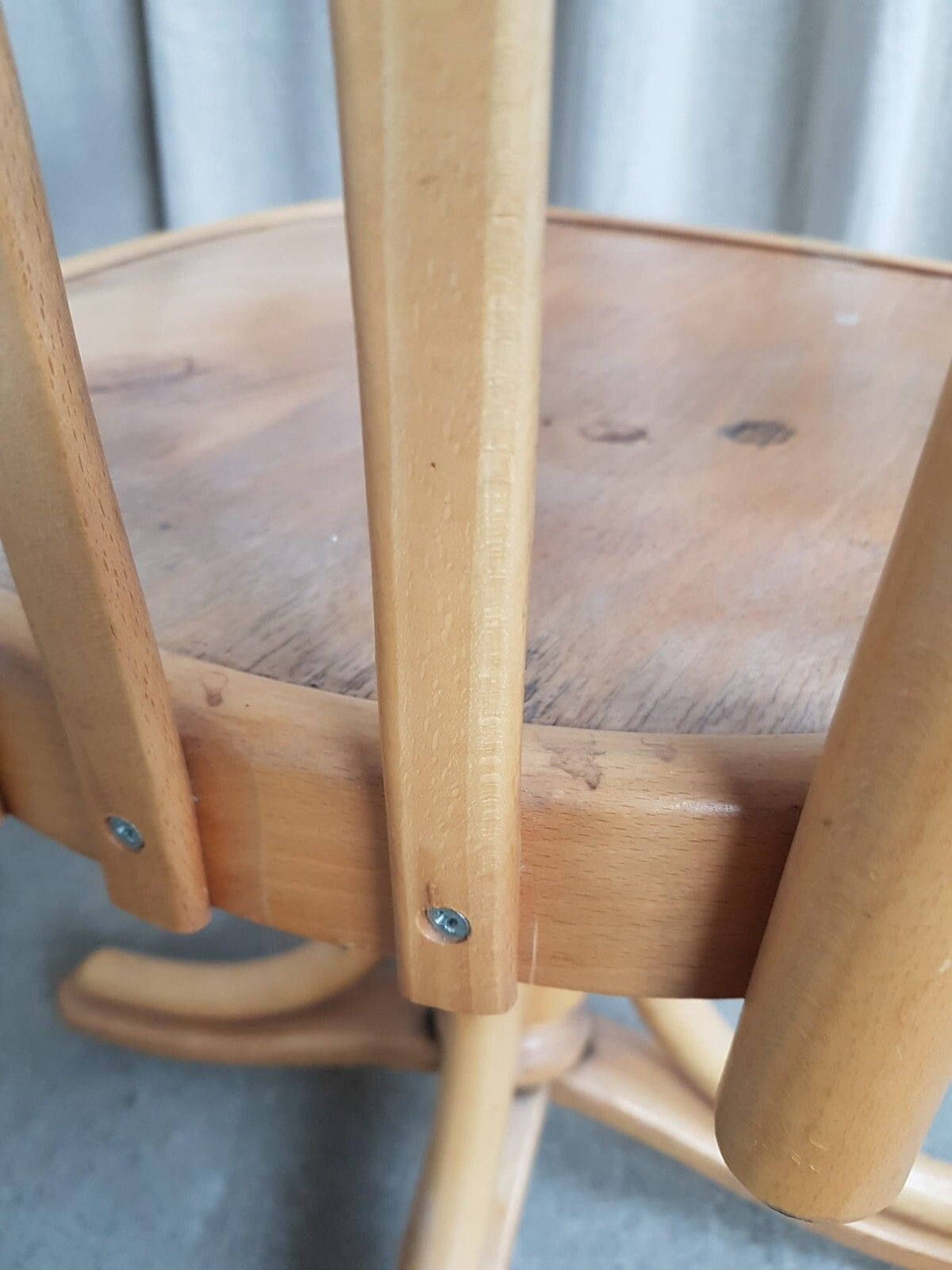 Furniture Vtg Early Mid Century Side Occasional Desk Swivel Chair Danish Scandi Retro R619 photo