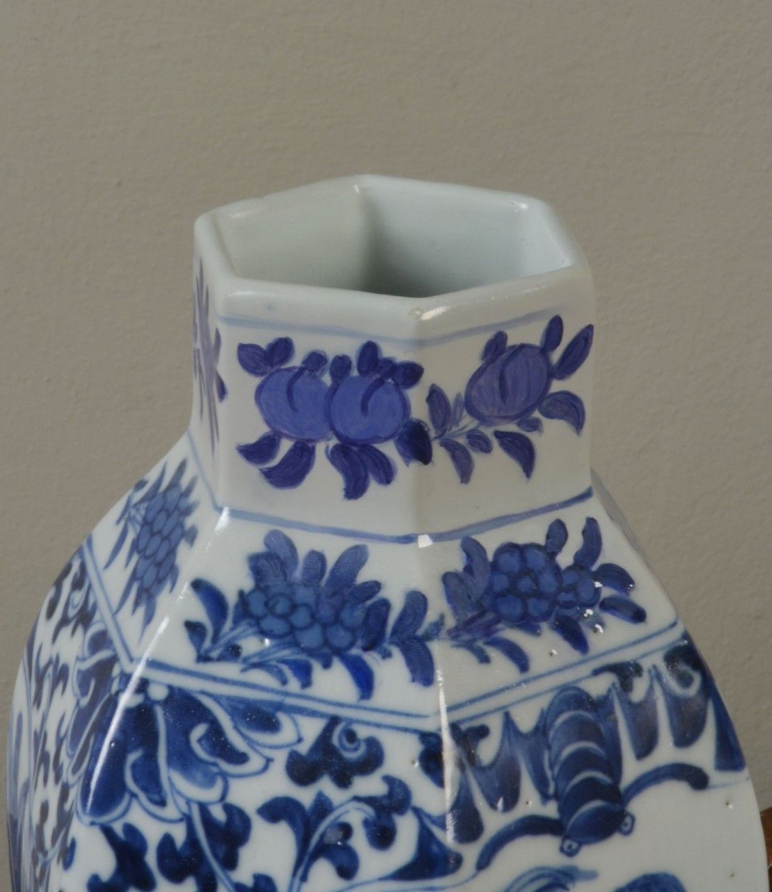 Chinese Blue And White Vase Circa 1900 photo 750.0
