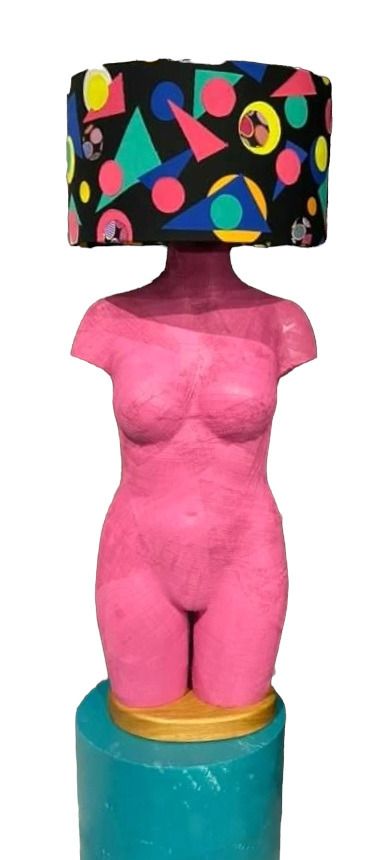 Patricia, By Dolly Fixtures. Quirky, Vintage, One Of A Kind Mannequin  Lamp. Clad In Hot Pink
