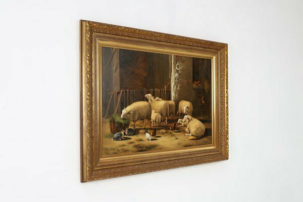 Belgian Artist, Baroque Scene, 1991, Oil On Canvas, Frame photo buy