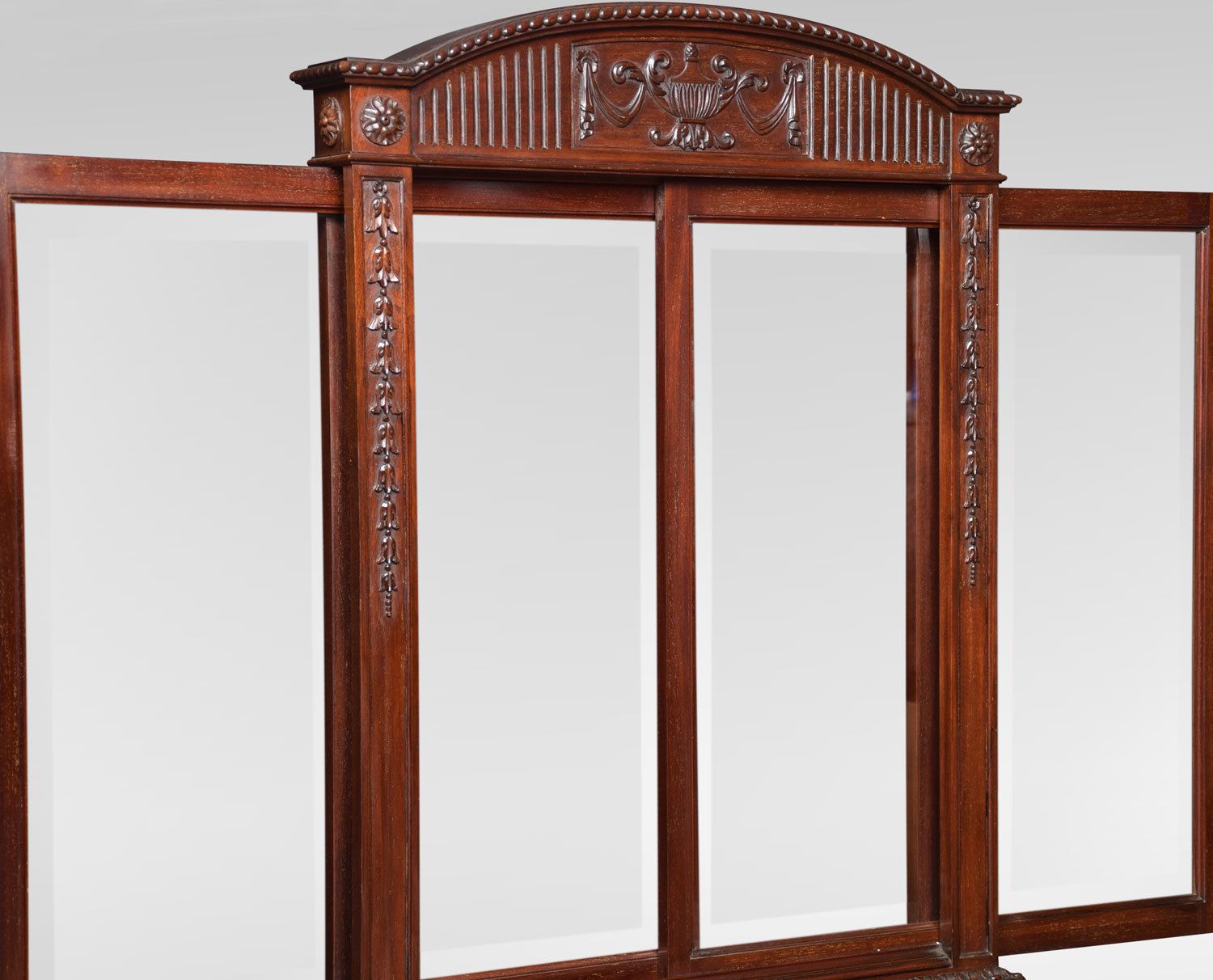 Adam Revival Mahogany Fire Screen photo for sale