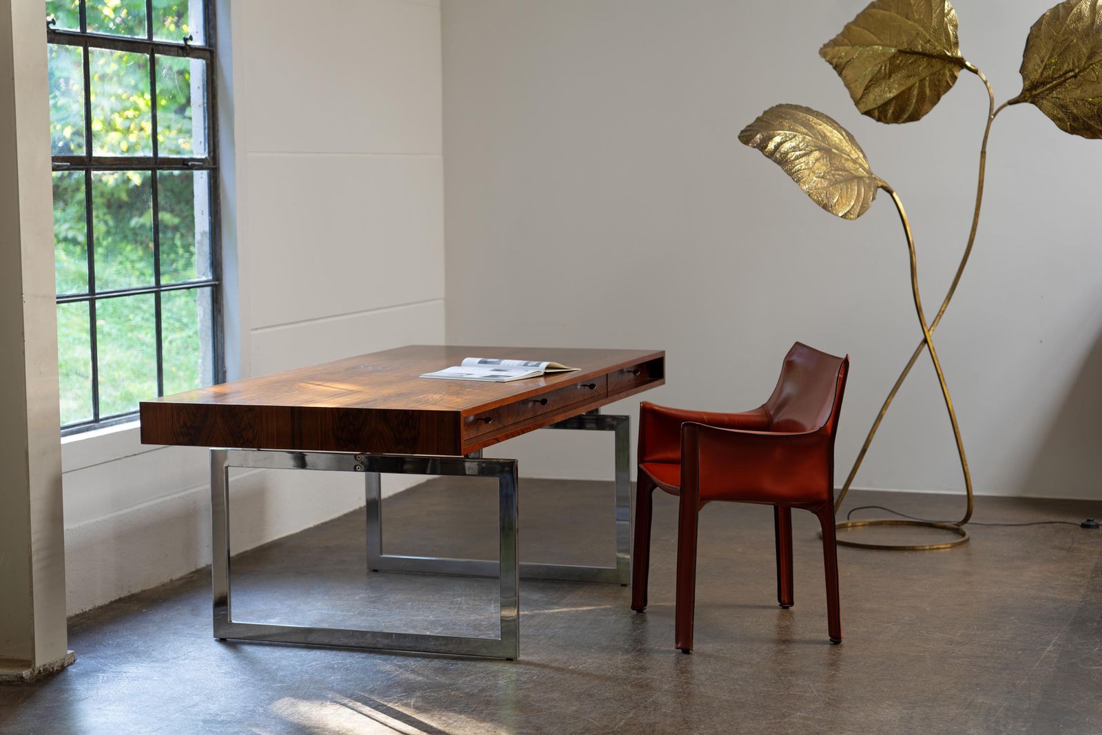 Leather "Cab" 413 Arm Chair By Mario Bellini Cassina, 1977 photo furniture