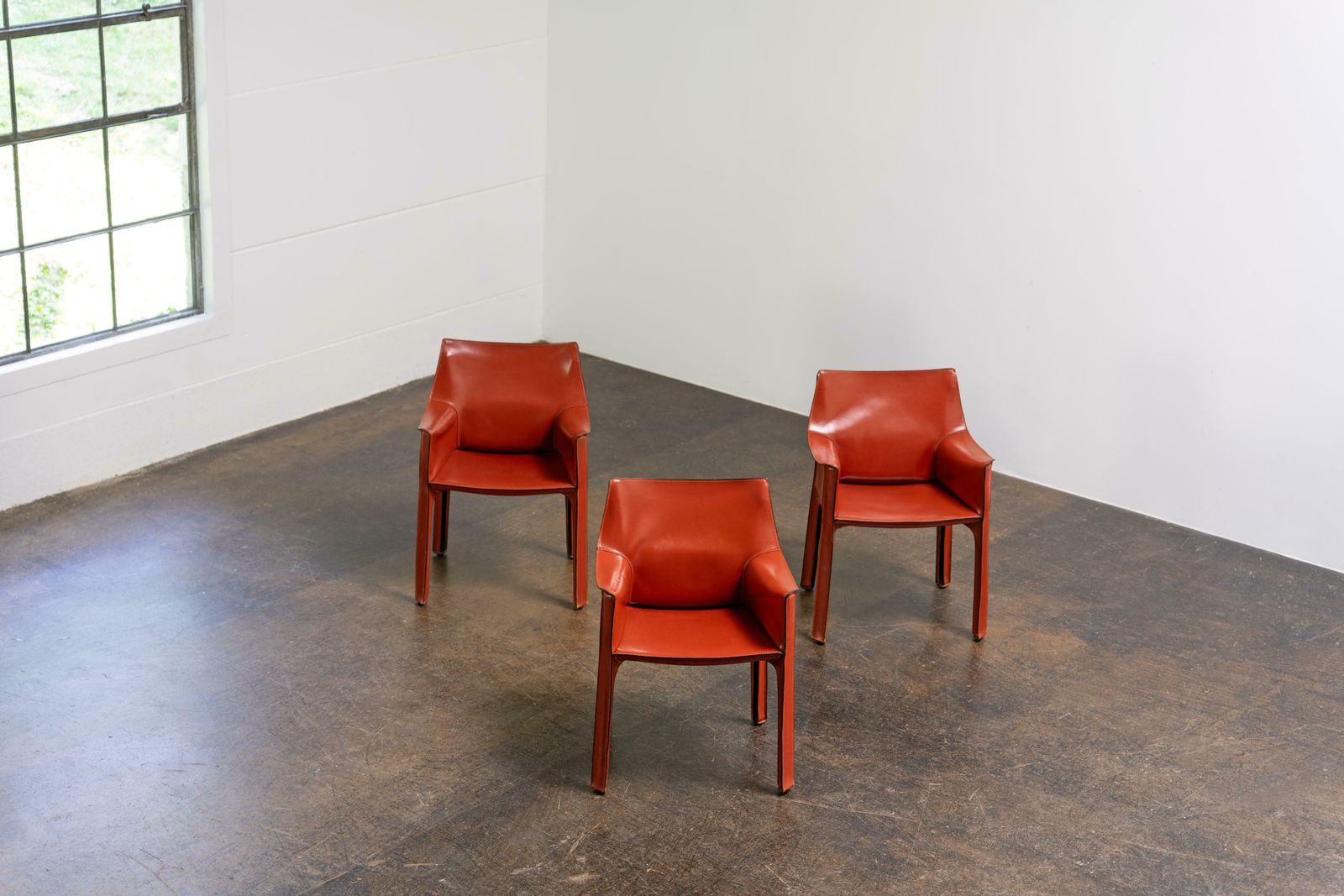 Furniture Leather "Cab" 413 Arm Chair By Mario Bellini Cassina, 1977 photo