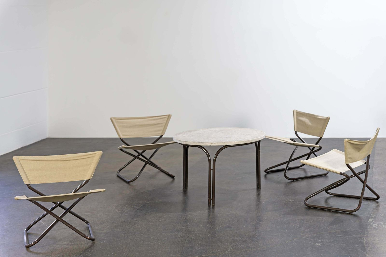 Four Z Down Folding Lounge Chairs And Table By Erik Magnussen, Torben ørskov photo vinterior