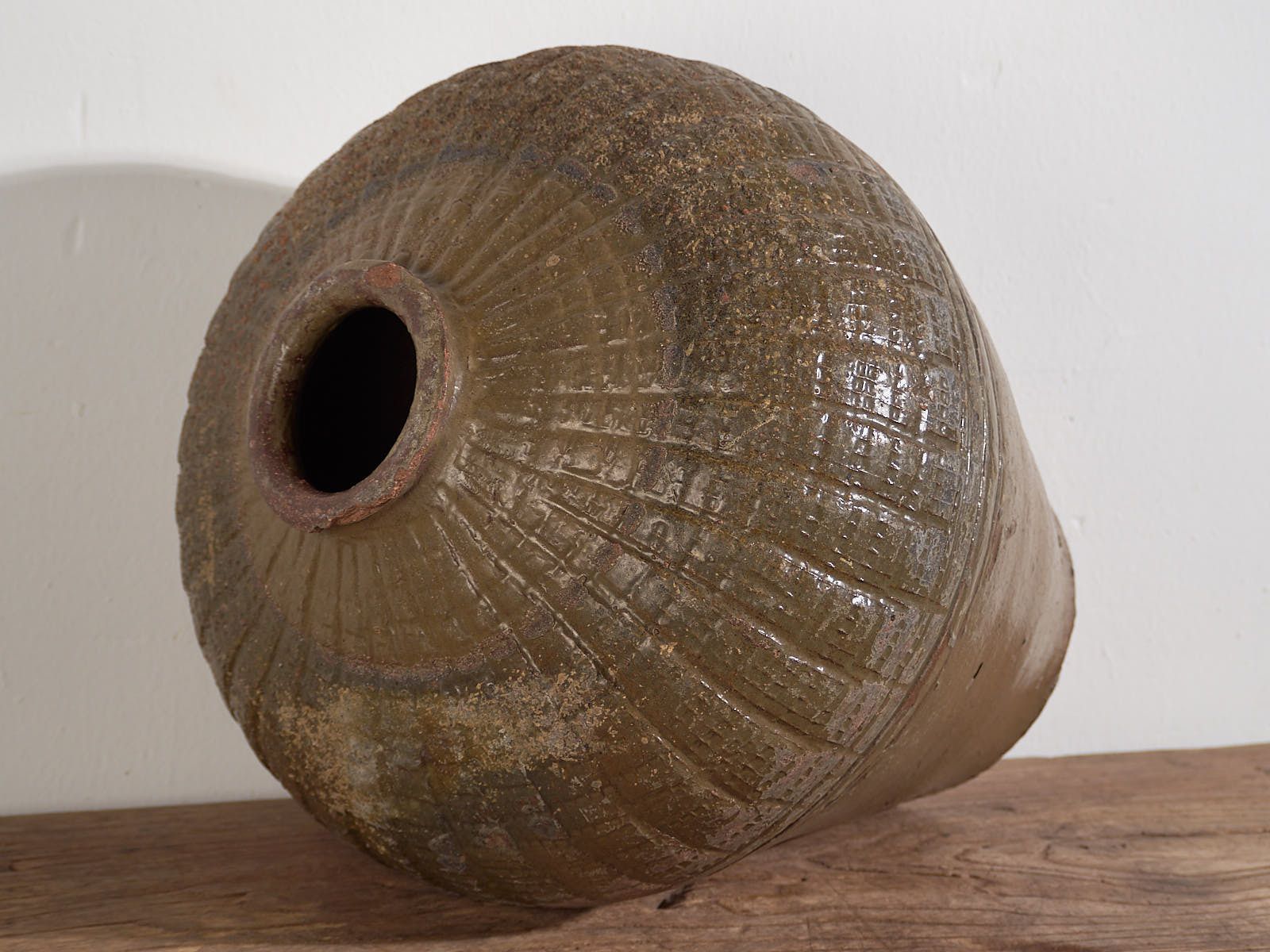 Antique Wabi Sabi Style Ceramic Vase (C.1900) #1 photo vintage