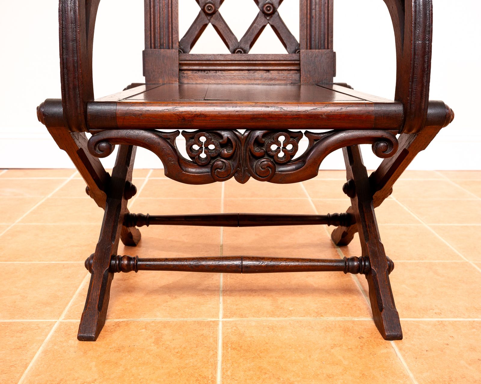 Glastonbury Chair 1830 Throne Chair Gothic Revival Hall Statement Chair Richard Bridgens Oak Baronial 19th Century V.Ictorian Armchair Ecclesiastical photo buy