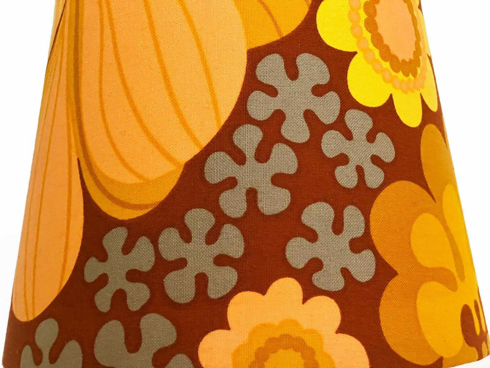 photo furniture Wall Lamp/Scissor Lamp In Dyed Pine Wood From Translandia. Shade With "Folklore" Print By Göta Trädgårdh. Denmark 1960s