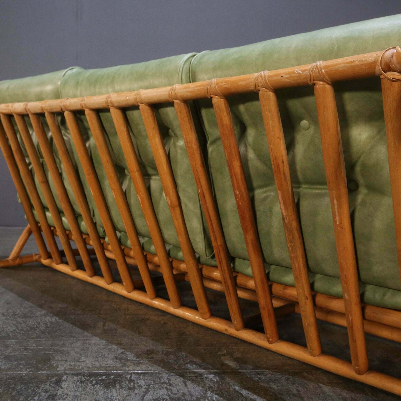 1680.0 Mid Century Bamboo Sofa By Angraves Of Leicester photo