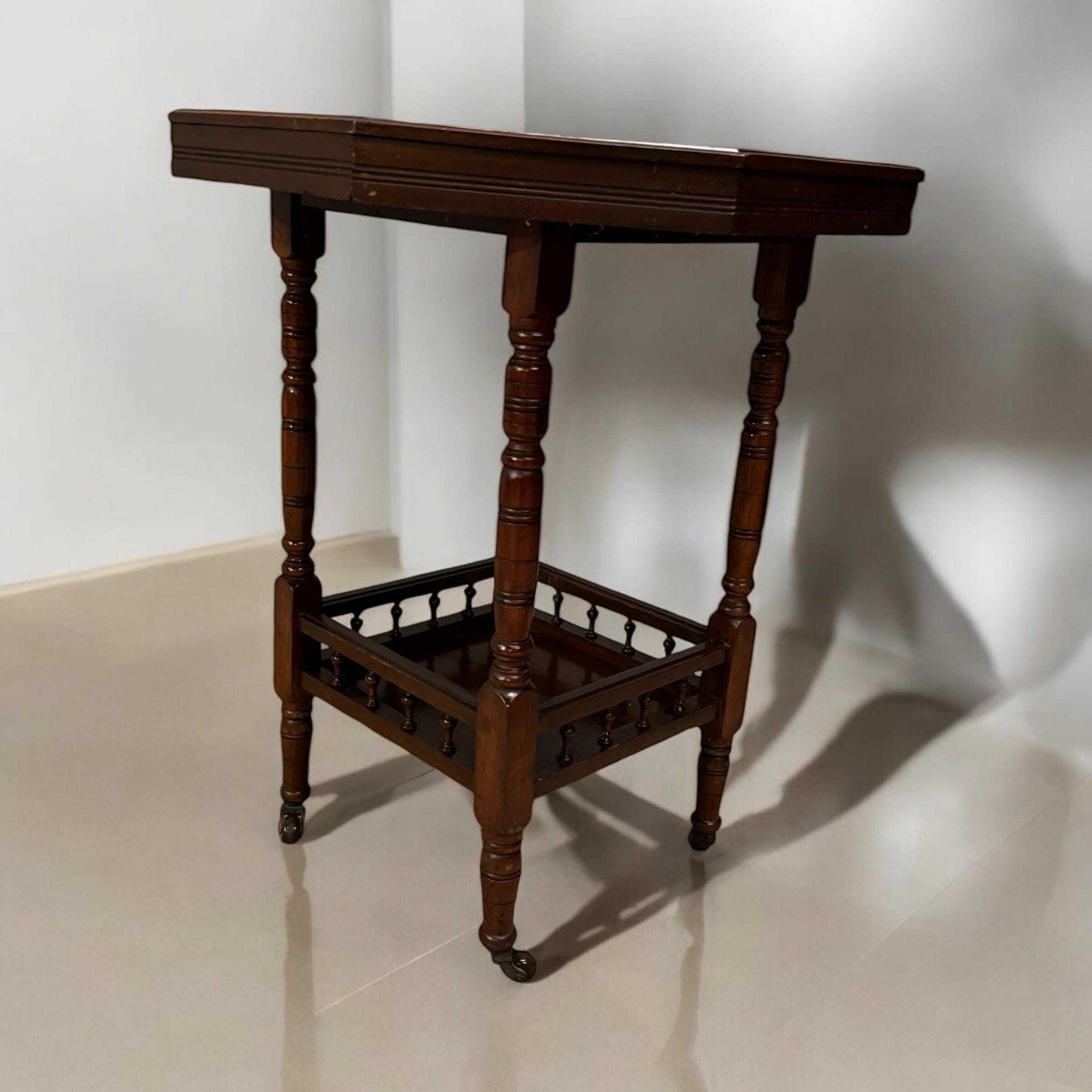 Antique Edwardian Six Sided Top Occasional Table / Made In England C1900 photo furniture