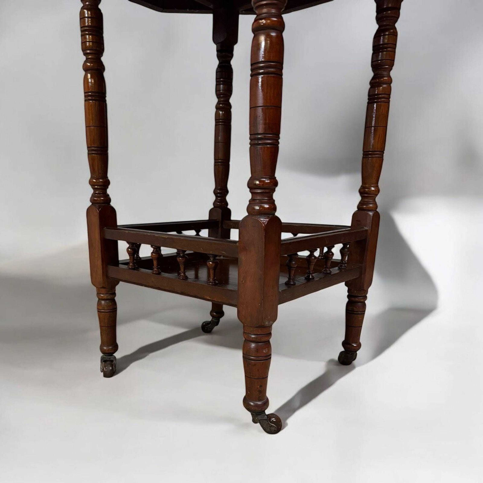 Antique Edwardian Six Sided Top Occasional Table / Made In England C1900 photo 330.0