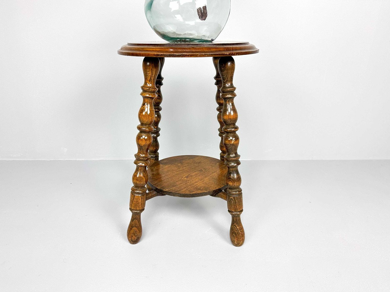 Vintage Carved Stool | Farmhouse And Cottage Decor | Display Table And Plant Stand photo furniture