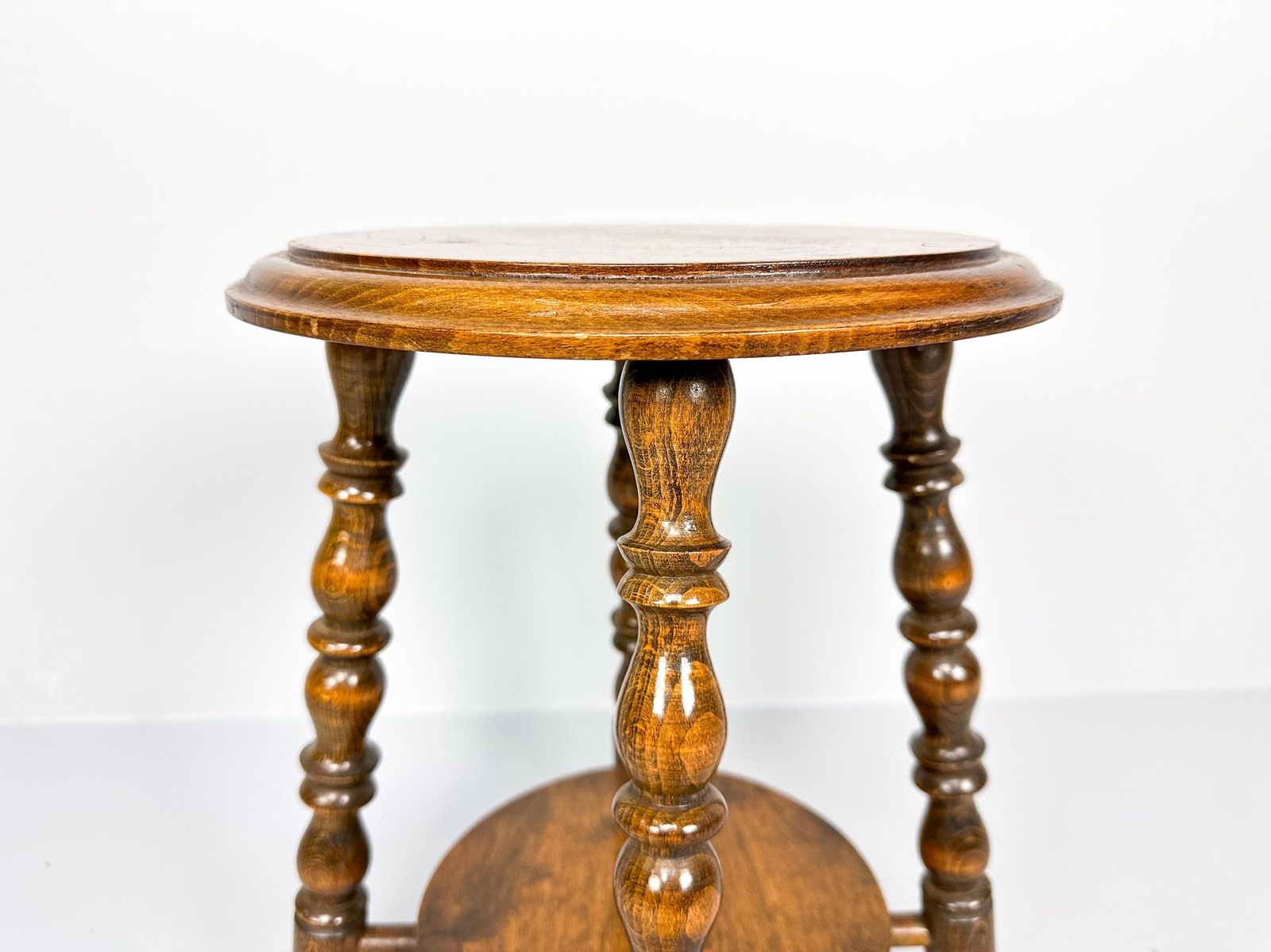 photo furniture Vintage Carved Stool | Farmhouse And Cottage Decor | Display Table And Plant Stand