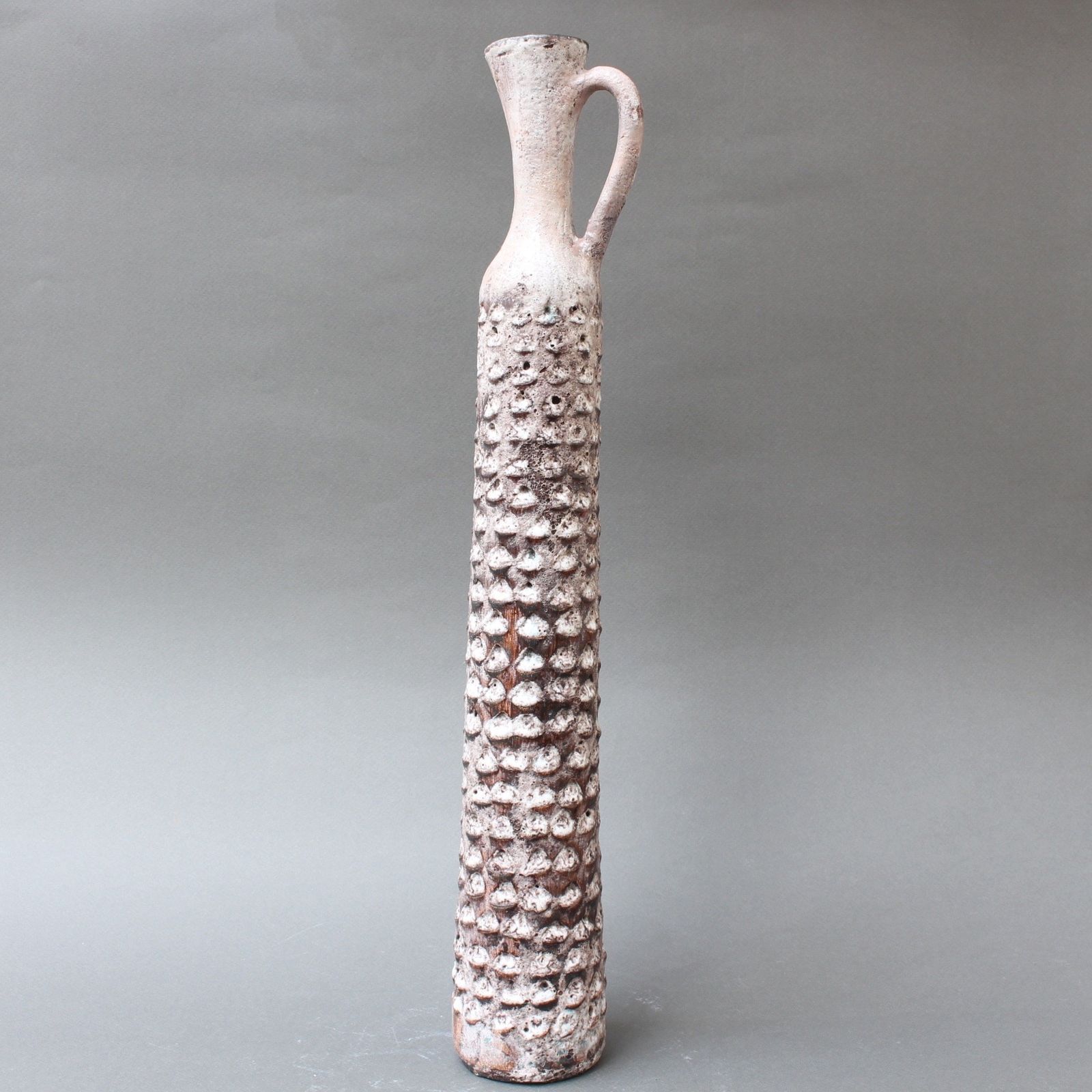 Decorative Elongated Ceramic Flower Vase By Jacques Pouchain (Circa 1950s)