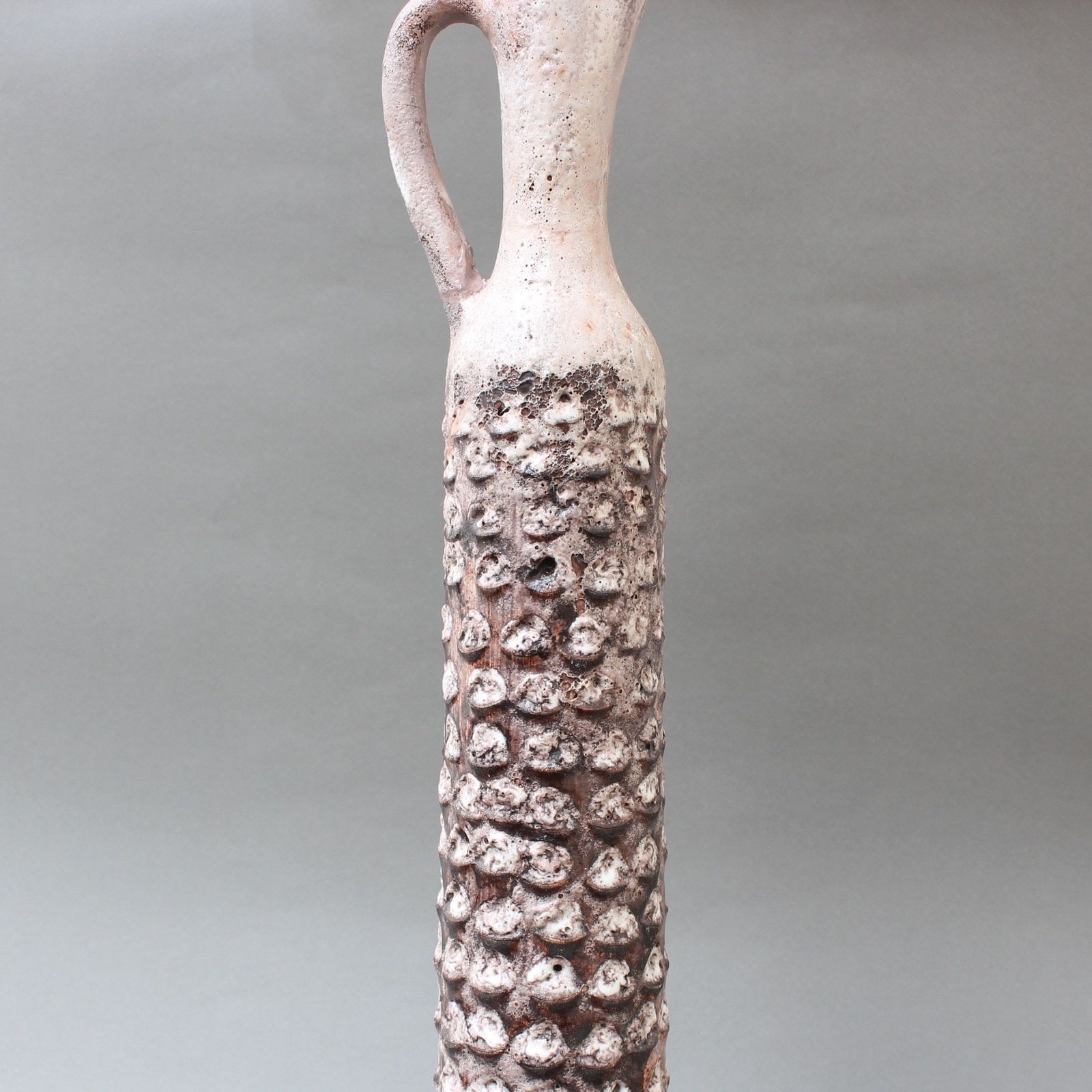 photo furniture Decorative Elongated Ceramic Flower Vase By Jacques Pouchain (Circa 1950s)