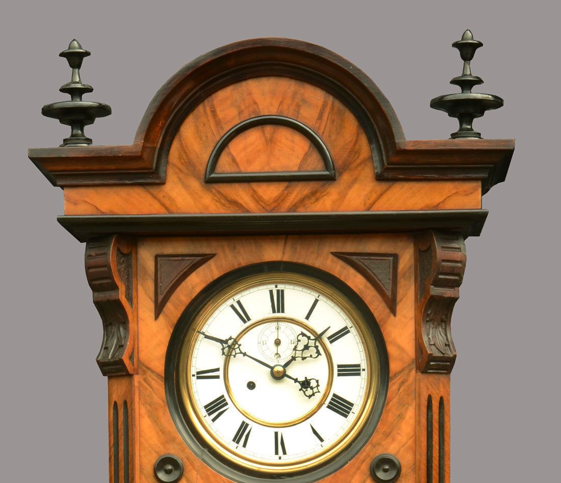 Walnut And Ebony Vienna Wall Clock Circa 1890 photo 1680.0