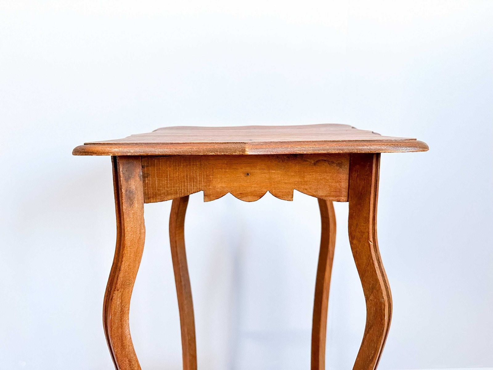 Vintage Wooden Side Table | Pedestal Plant Stand | Hall Or Accent Table photo Furniture
