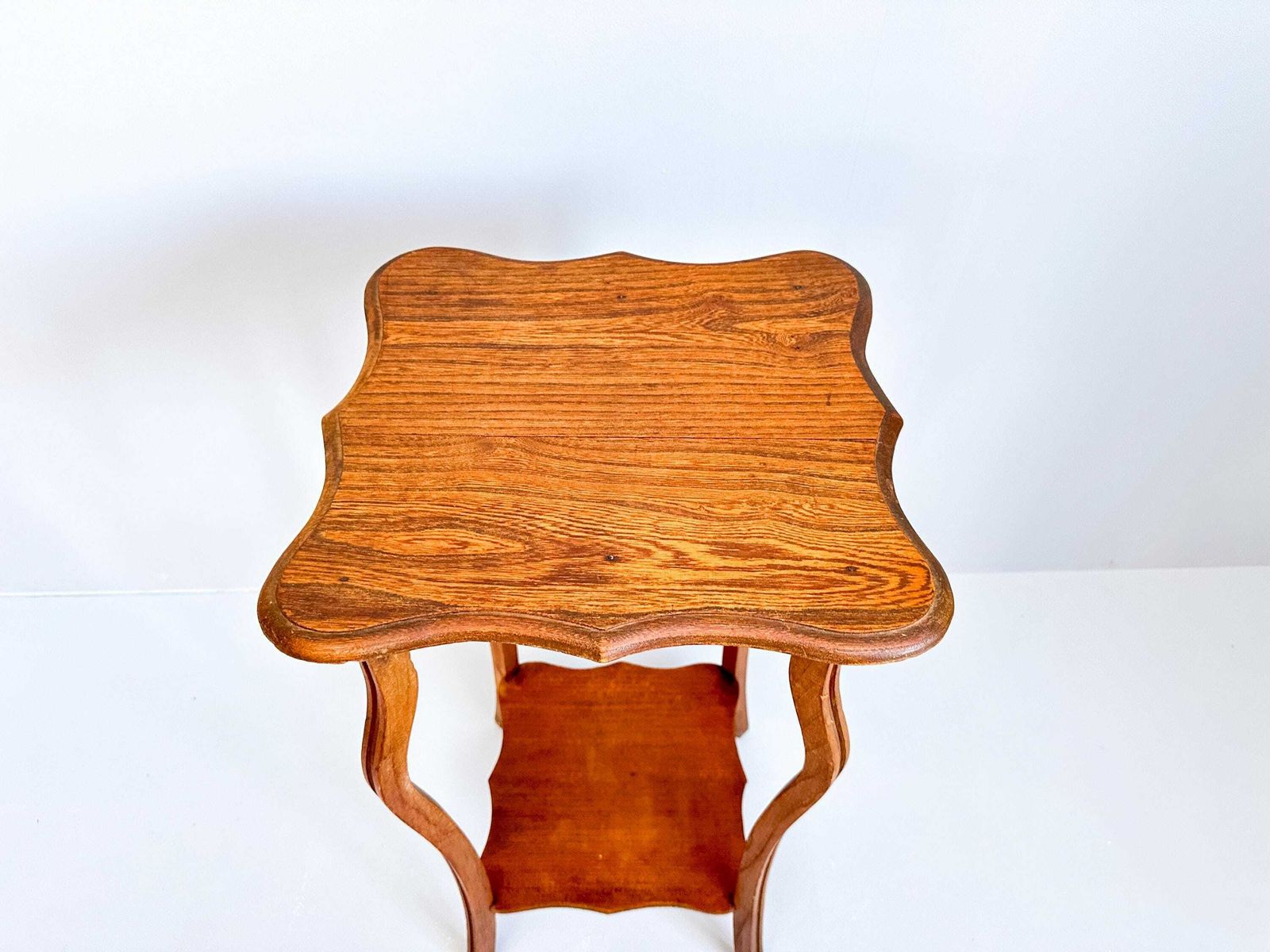 Vintage Wooden Side Table | Pedestal Plant Stand | Hall Or Accent Table photo buy