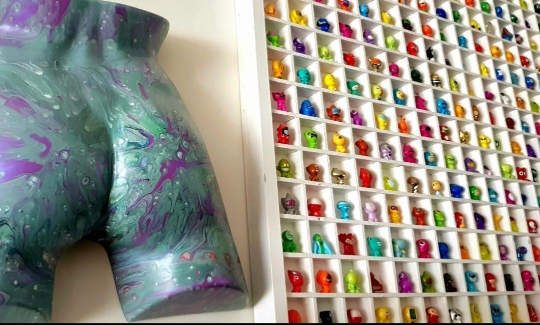 Bespoke Handcrafted Display Board And 324 Gogo Crazy Bones Figures photo furniture