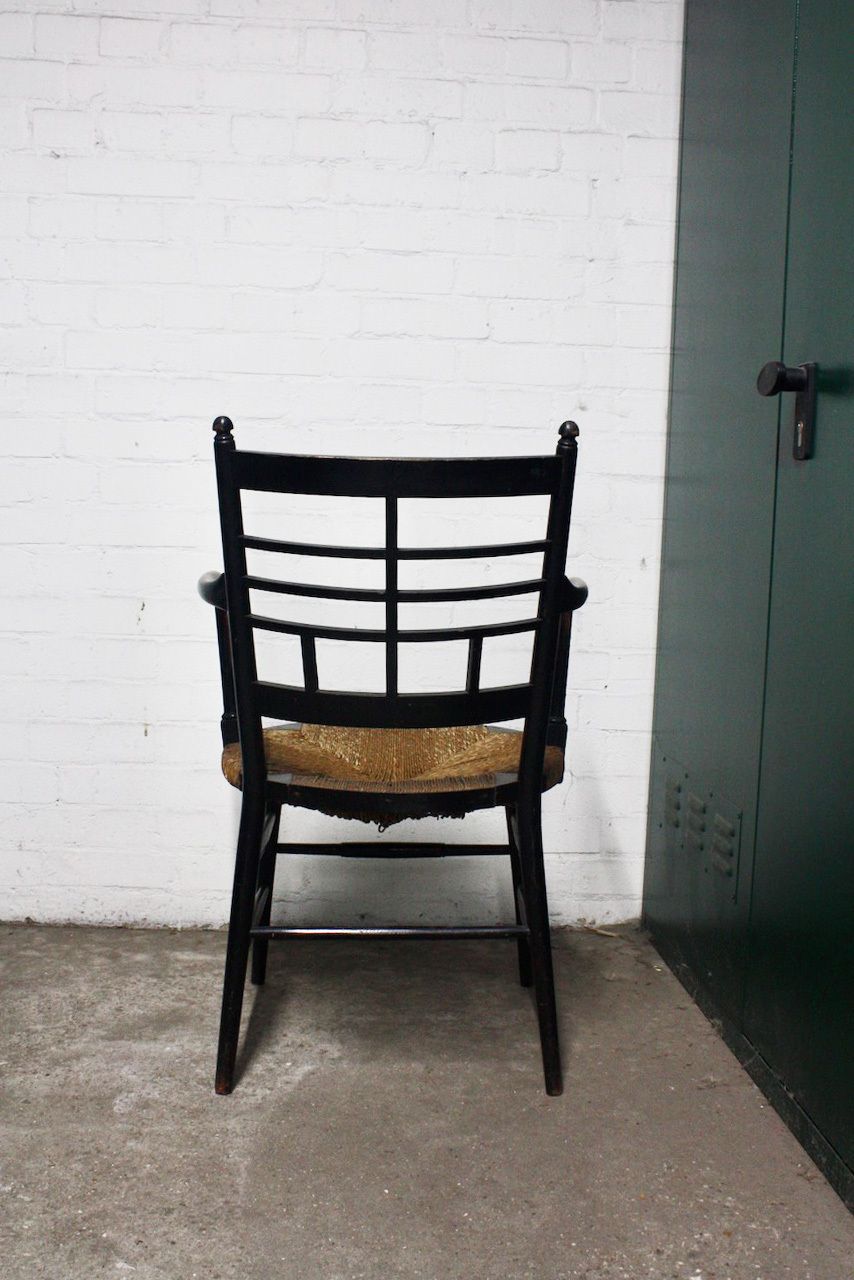 An Ebonised Ash Sussex Chair By Morris & Co photo Furniture