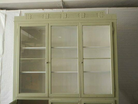 Vintage Fir Display Cabinet, 1950s photo Furniture