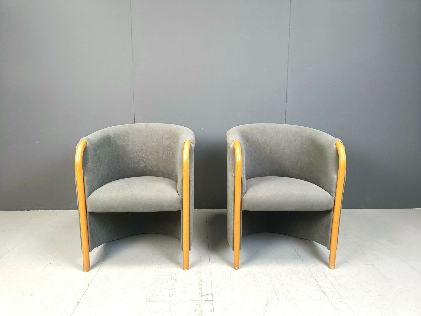 Pair Of Italian Armchairs, 1980s photo for sale