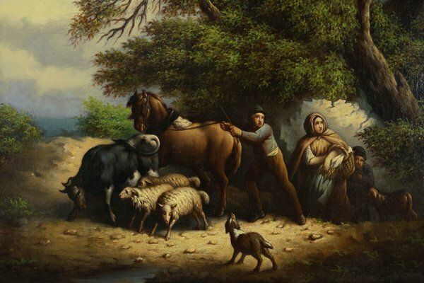 Belgian Artist, Large Baroque Scene, 1900, Oil On Canvas, Framed photo Art